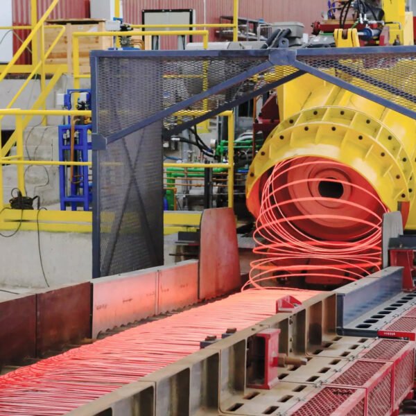 High-carbon steel wire rod coils with anti-corrosion coating in factory