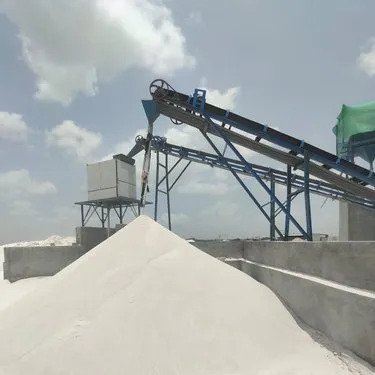 Industrial Silica stored in a silo, ready for bulk distribution and processing