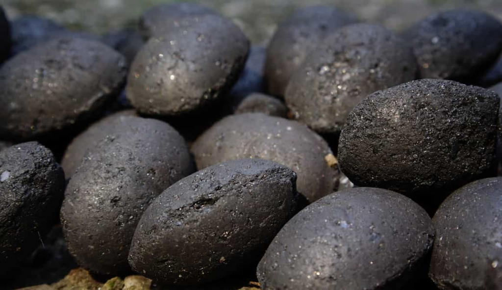 close up image of iron Briquettes