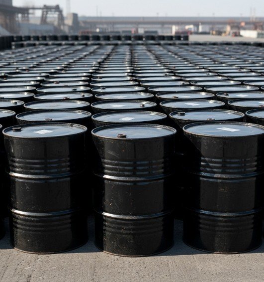 High-quality Bitumen EN 12591 paving-grade asphalt binder in dark semi-solid form.