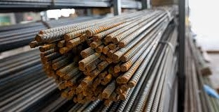 close up of a stack of rebars