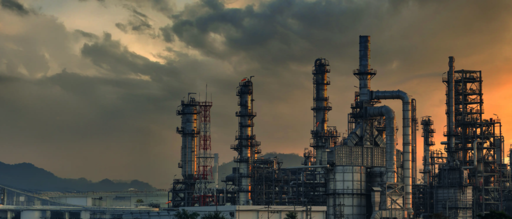 a refinery from a distance